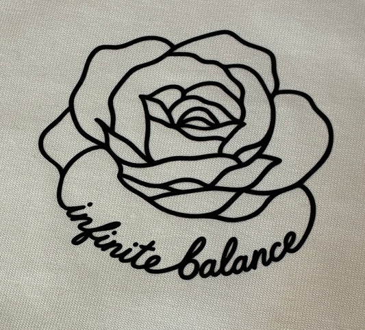 Mens Rose Loose Fi T-Shirt - Ivory