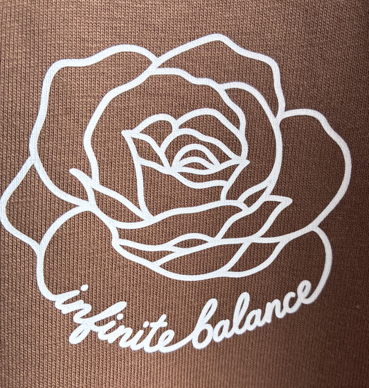 Mens Rose Loose Fit T-Shirt - Toffee