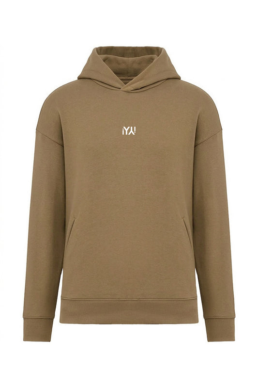 Men’s Toffee Oversized Pullover Hoodie – Premium Organic Cotton Blend