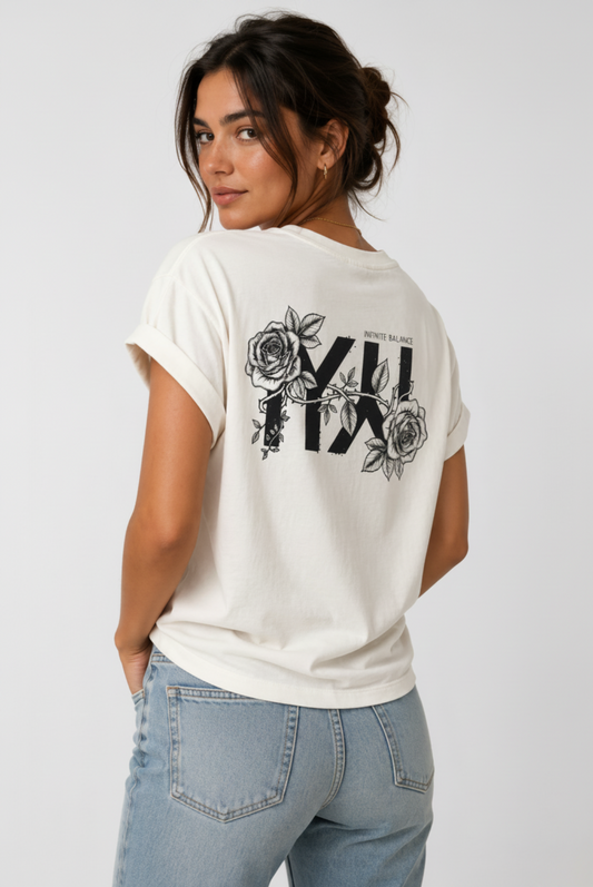 Women's Rose Collection Roll-Up Sleeve T-Shirt